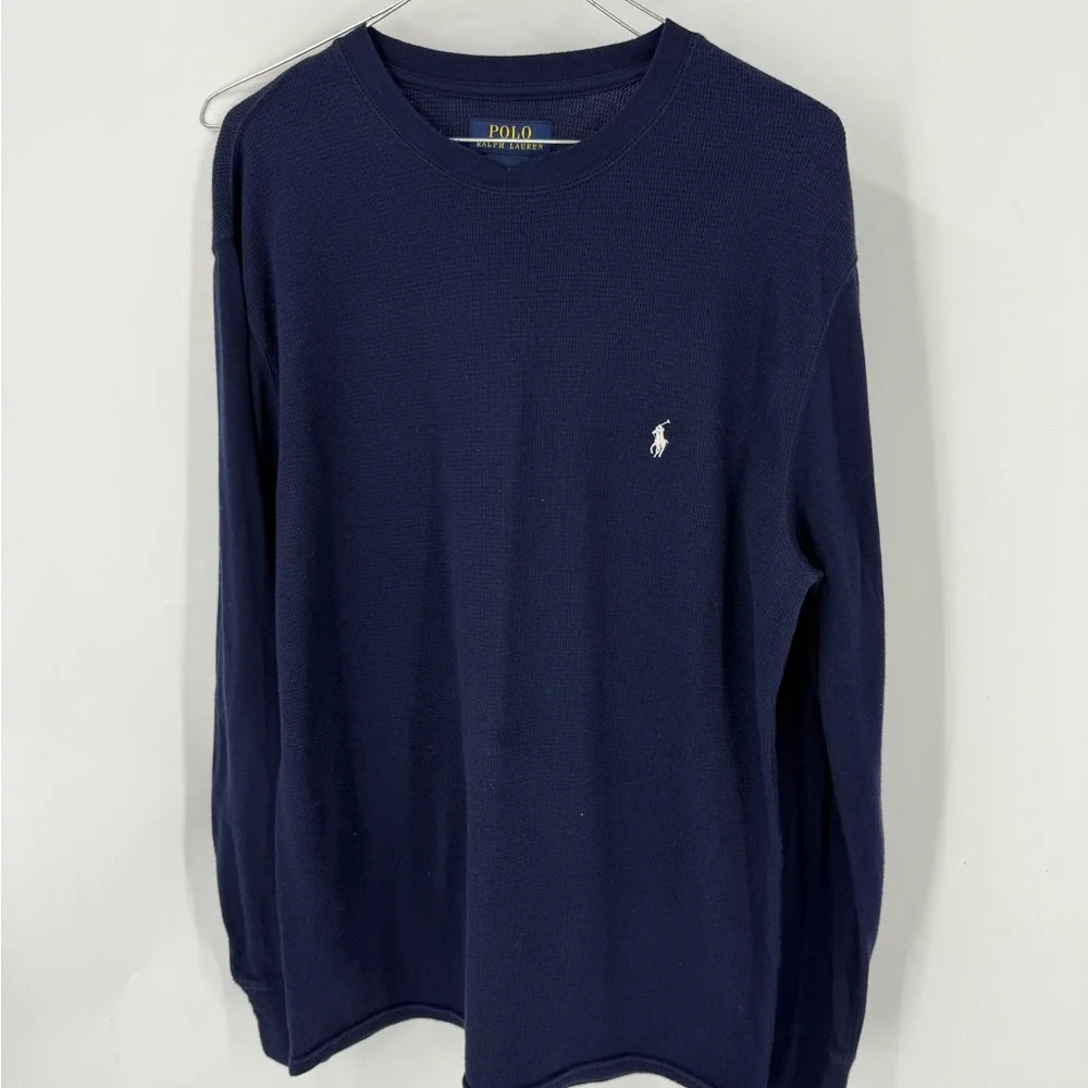 Polo by Ralph Lauren Men's Deep Blue Long Sleeve Tee